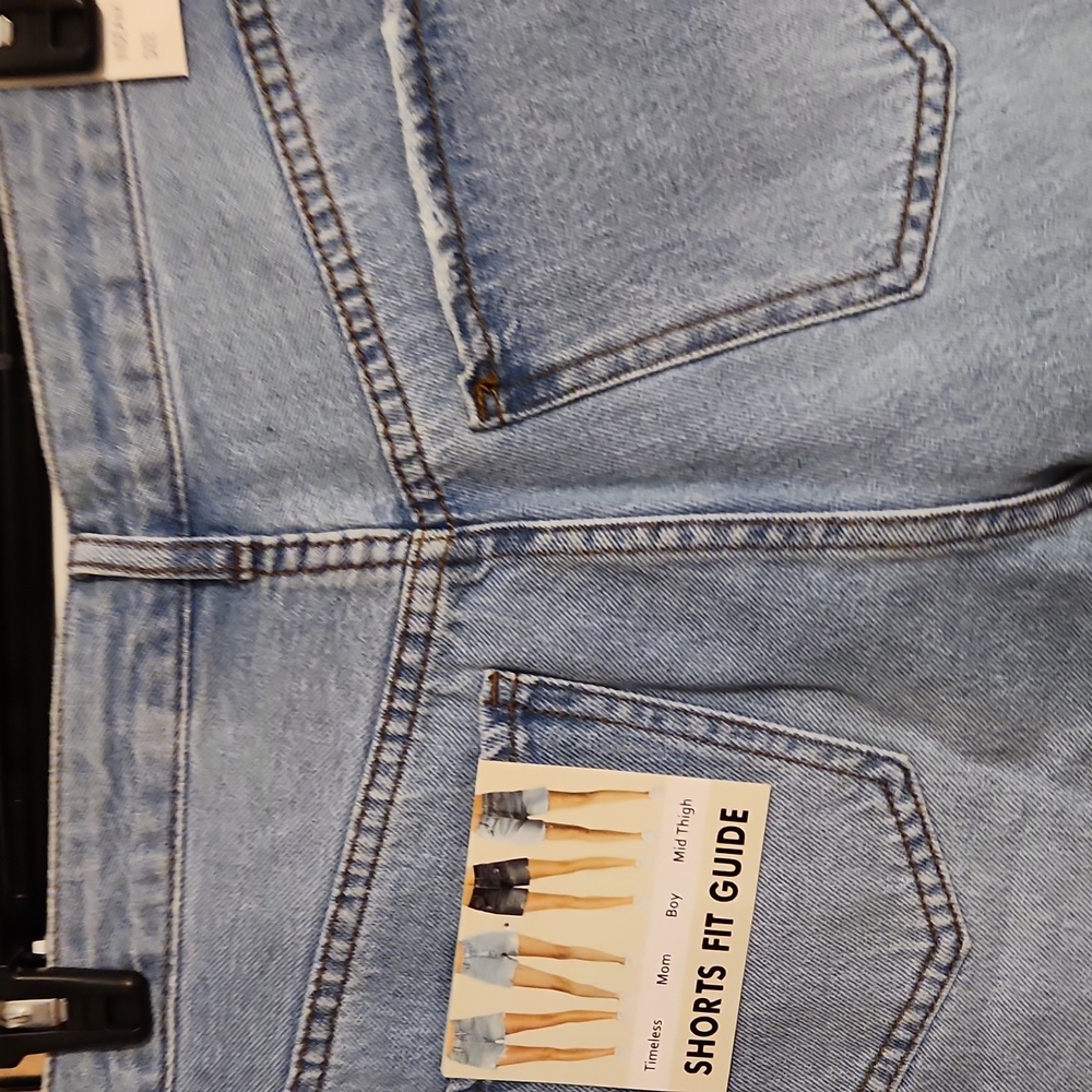 S.O.N.G Blue Jean Shorts with Distressed Details - Picture 2 of 4